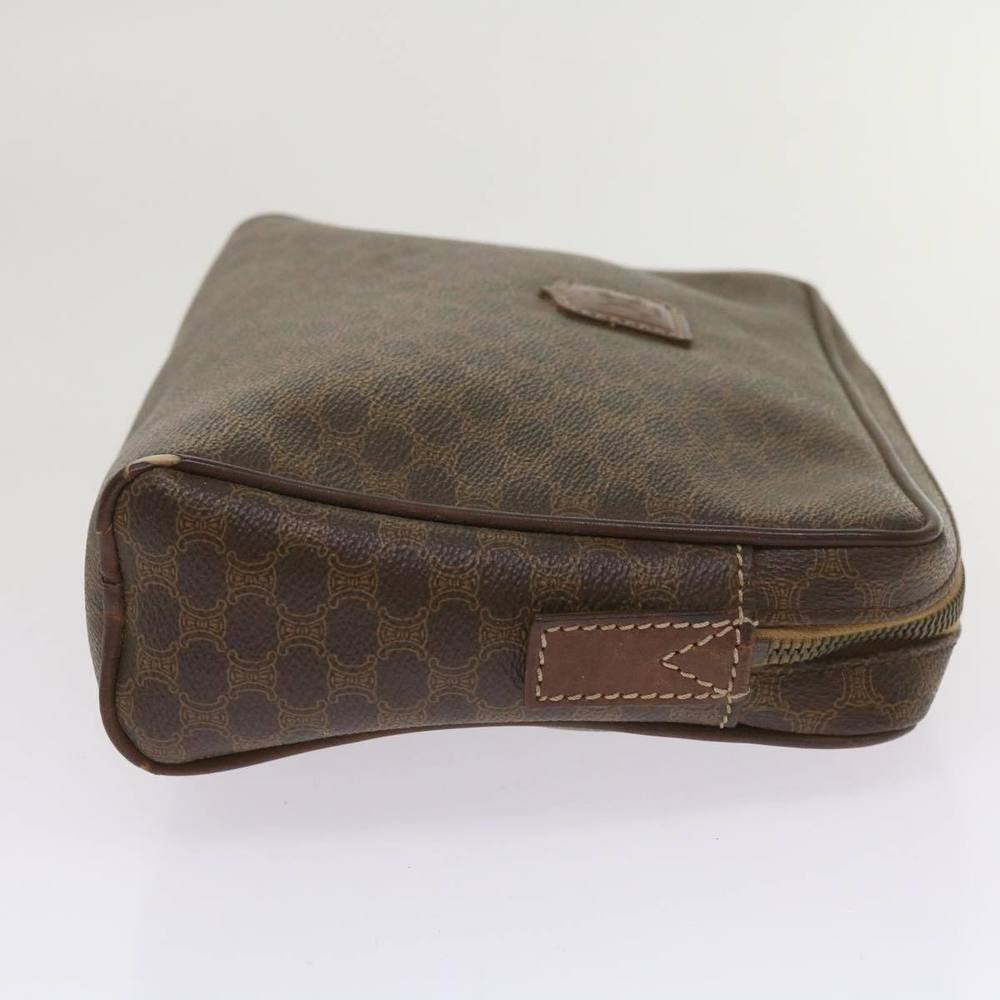 CELINE Macadam Canvas Clutch Bag PVC Brown Auth 65270 - Picture 3 of 16